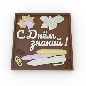 Силиконовая форма - шоколадный медальон на 1 сентября (RU)