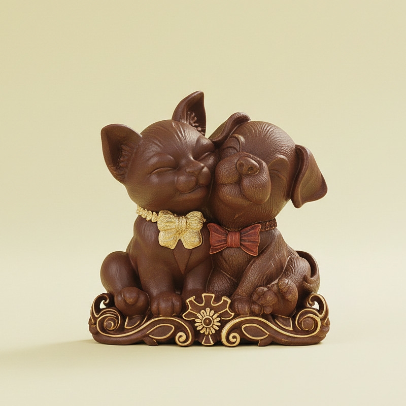 Silicone mold - Cat and Dog Friends